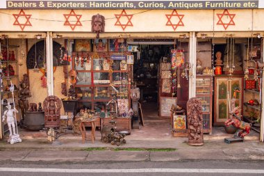 Kochi tarihi ve ünlü caddesi Mattancherry Bölgesi, Hindistan