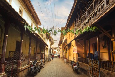 Eski Hint şehri Gokarna 'da sokak ve atmosfer