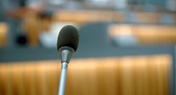 Microphone in meeting room for a conference. conference room