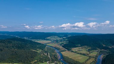 Yükseklik manzarasından dağlar ormanı