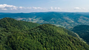 Yükseklik manzarasından dağlar ormanı