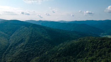 Yükseklik manzarasından dağlar ormanı