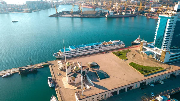 Port Przemysłowy Dziedzinie Importu Eksportu Globalnego Biznesu Logistyki Transportu Załadunek — Zdjęcie stockowe