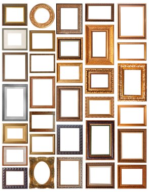 Beyaz arka plan üzerinde izole çerçeve kümesi