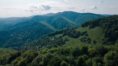 Yükseklik manzarasından dağlar ormanı