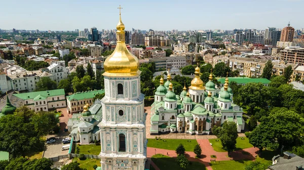Catedral Santa Sofía Kiev Desde Altura Del Paisaje Urbano Plaza — Foto de Stock