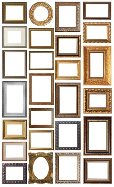 Set Foto Frames Geïsoleerd Witte Achtergrond — Stockfoto