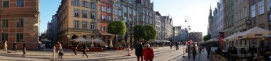 Panorama seti. Misto şehri turizmi. Avrupa 'da 22 Mayıs 2022' de Gdansk Polonya manzarası.