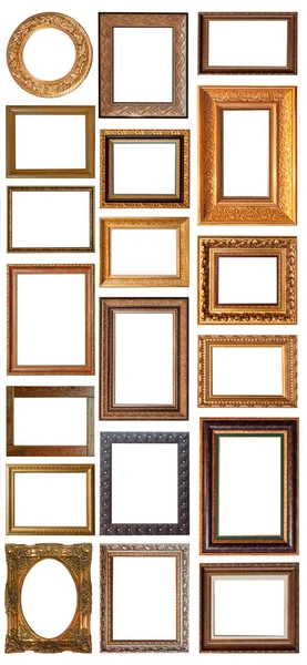 Set Picture Frames Isolated White Background — Stock Photo, Image