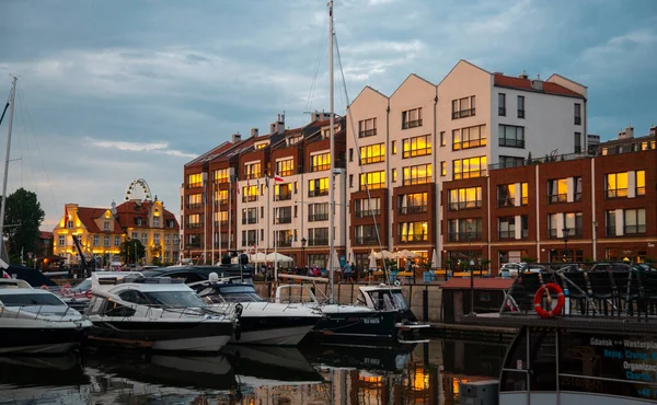 Scenic Summer Evening Panorama Architectural Twilight Sunset Evening Street Old — Stockfoto