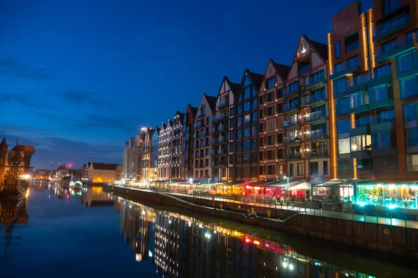 Scenic Summer Evening Panorama Architectural Embankment Pier Canal River Illumination — Fotografia de Stock