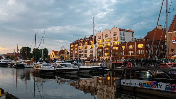 Scenic Summer Evening Panorama Architectural Twilight Sunset Evening Street Old — Stockfoto