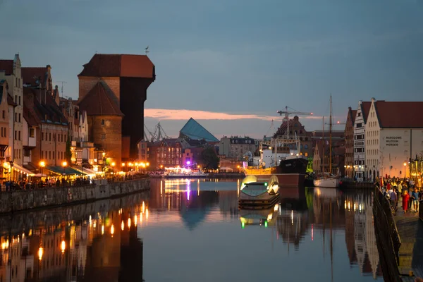 Scenic Summer Evening Panorama Architectural Embankment Baltic Port Evening Street — Stockfoto