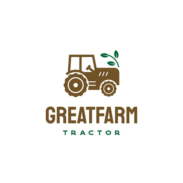 Tractor Farm Agriculture Λογότυπο Σχεδιασμός Διανυσματική Απεικόνιση — Διανυσματικό Αρχείο