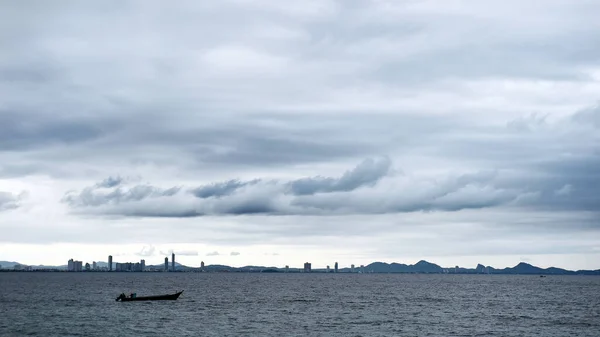 Landskap Molnigt Och Storm Himmel Stranden — Stockfoto