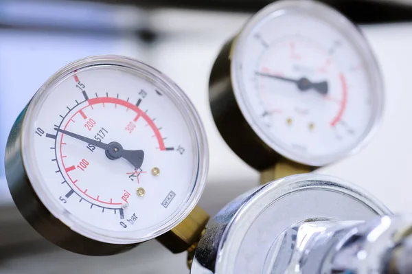 Pressure Gauge Pressure Gauge Gas Regulator Laboratory Analytical Equipment — Stock Photo, Image