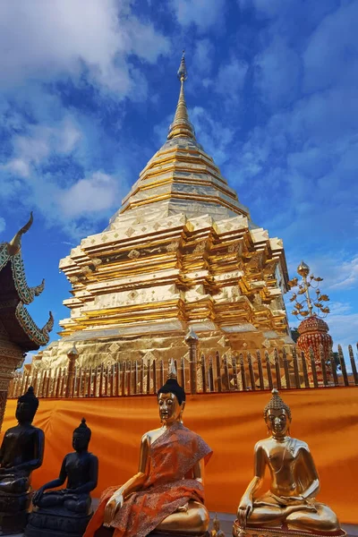 Pagode Dorée Wat Phra Doi Suthep Chiangmai Thaïlande — Photo