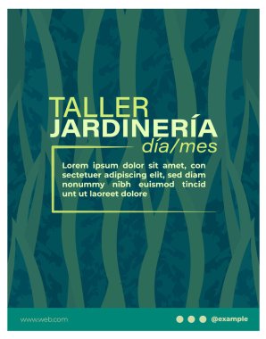 Bahçe afişi şablonu yeşilin tonlarında