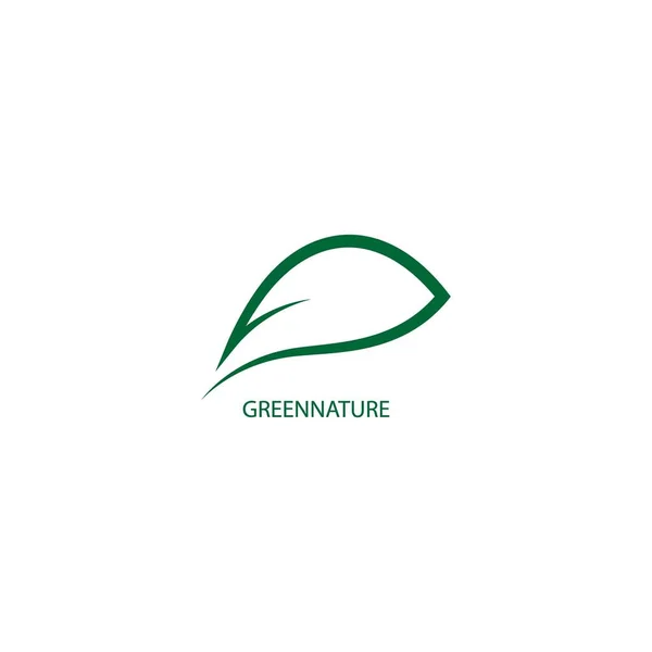 Grön Löv Logotyp Illustration Design — Stock vektor