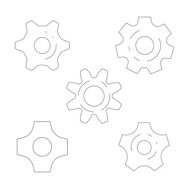dişli simgesi stok illüstrasyon tasarımı