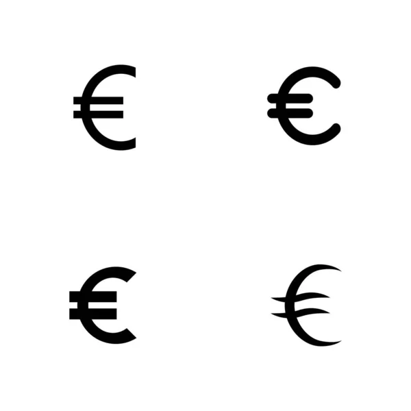 Euro Pénznem Szimbólum Vektor Illusztráció Tervezés — Stock Vector