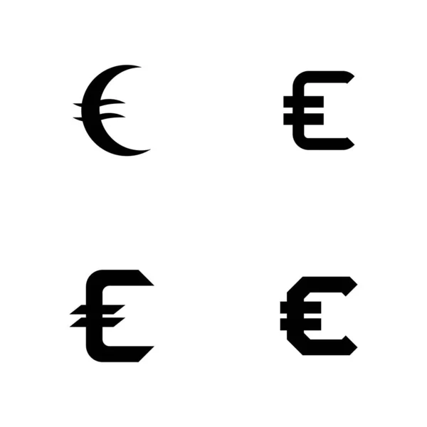 Euro Pénznem Szimbólum Vektor Illusztráció Tervezés — Stock Vector