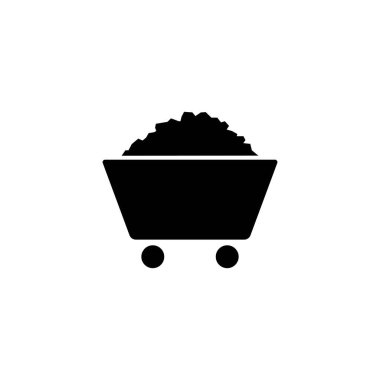 Kömür ikonu stok illüstrasyon tasarımı