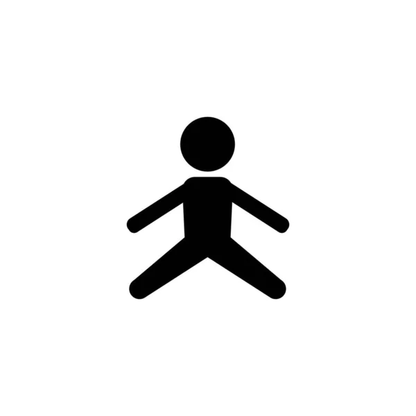 Дизайн Иконки Сидящего Человека — стоковый вектор