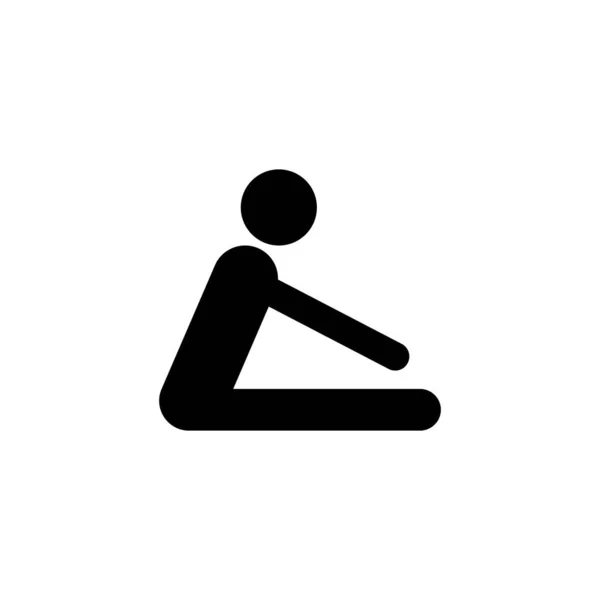 Pessoa Sentado Ícone Ilustração Design —  Vetores de Stock