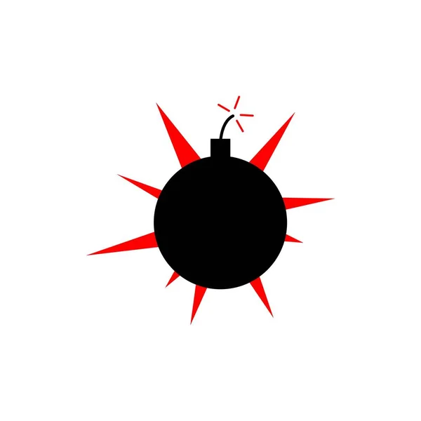 Enkel Bomb Logotyp Vektor Design Mall — Stockfoto