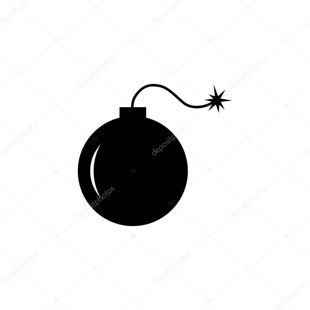 Simple bomb icon vector design template