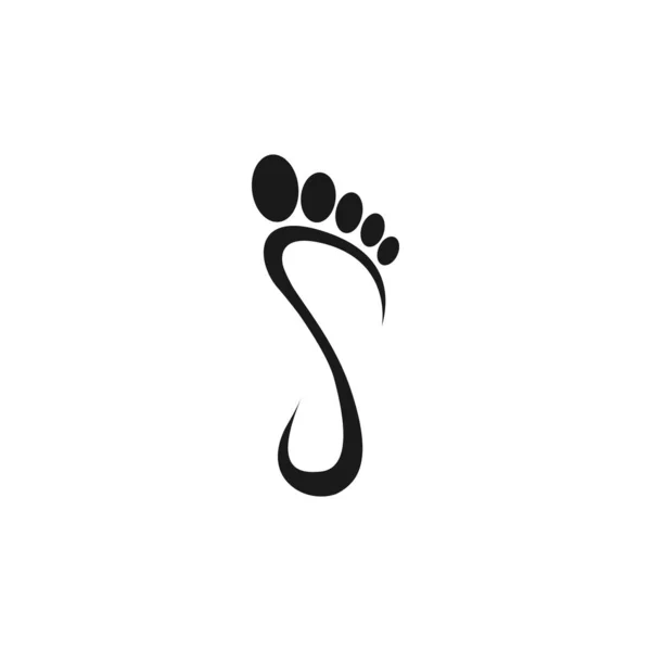 Human Footprint Logo Vektor Illustration — ストックベクタ