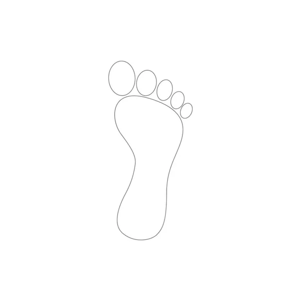 人类脚印图标Vektor插图 — 图库矢量图片