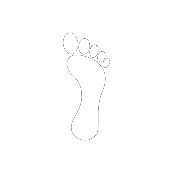 Human Footprint Icon Vektor Illustration — ストックベクタ