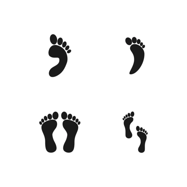 Human Footprint Logo Vektor Illustration — ストックベクタ