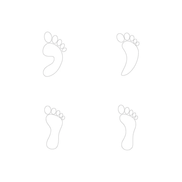 Human Footprint Logo Vektor Illustration — ストックベクタ