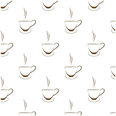Sıcak kahve fonu vektör illüstrasyonu
