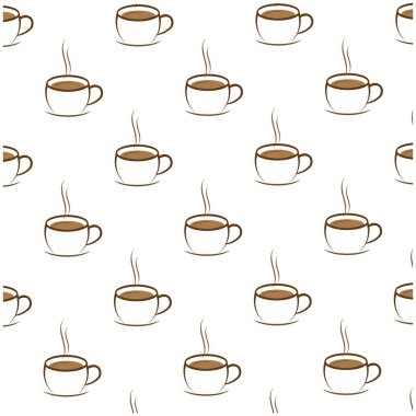 Sıcak kahve fonu vektör illüstrasyonu