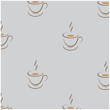 Sıcak kahve fonu vektör illüstrasyonu