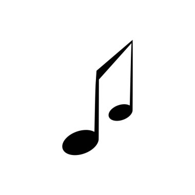 Müzik not simgesini illüstrasyon tasarımı