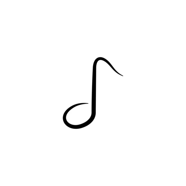 Music Note Logo Illustration Design — Vettoriale Stock