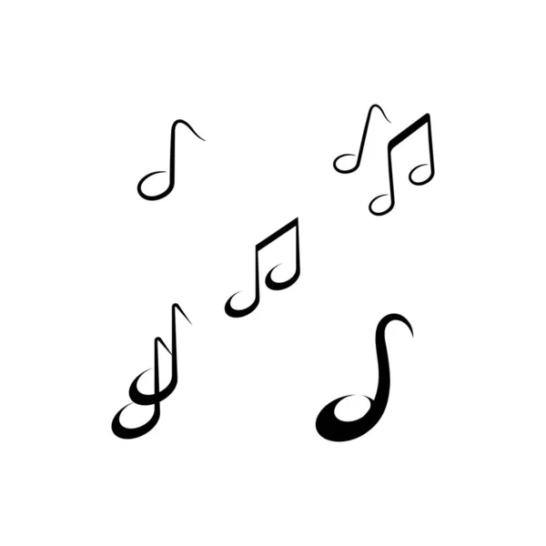 Music Note Logo Illustration Design — Vector de stock