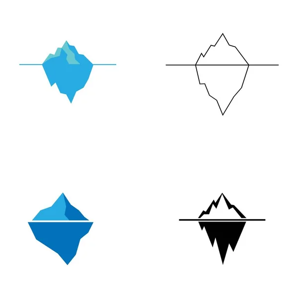 Simple Iceberg Icon Illustration Design — Stockvector