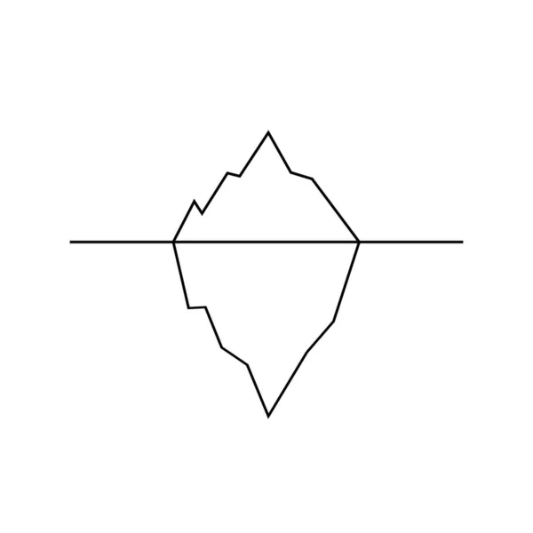 Diseño Ilustración Icono Iceberg Simple — Archivo Imágenes Vectoriales