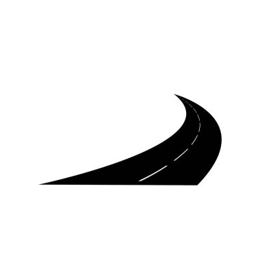 Noktalı çizim tasarımı olan yol simgesi