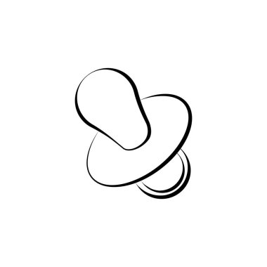 bebek emziği simgesi vektör çizimi tasarımı