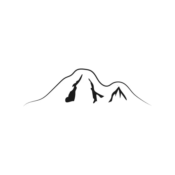 Εικονίδιο Βουνού Vektor Σχέδιο Εικονογράφησης — Διανυσματικό Αρχείο