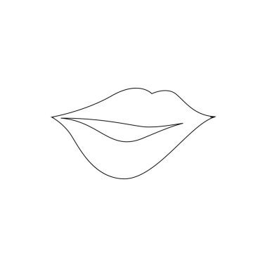 dudak simgesi veya logo izole edilmiş işaret sembolü vektör illüstrasyonu, yüksek kaliteli siyah biçim vektör simgeleri