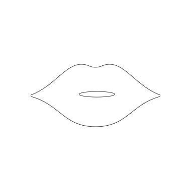 dudak simgesi veya logo izole edilmiş işaret sembolü vektör illüstrasyonu, yüksek kaliteli siyah biçim vektör simgeleri