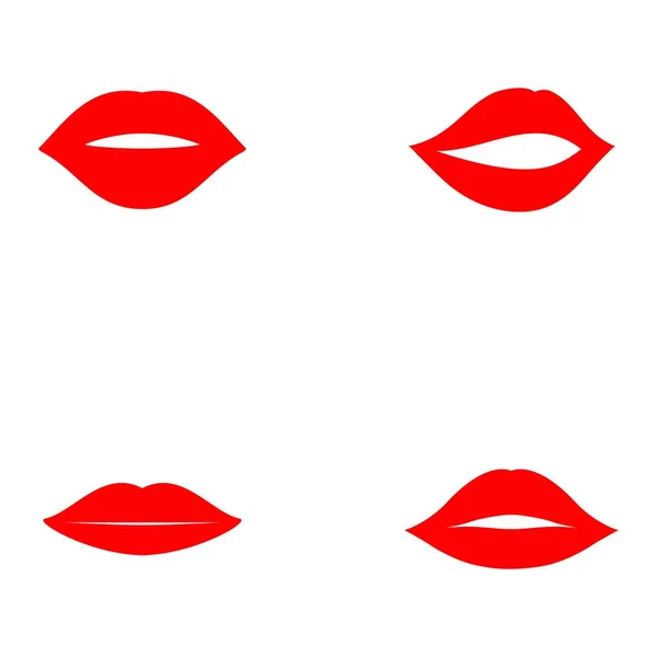 Icono Labios Símbolo Signo Logotipo Vektor Ilustración Iconos Vektor Estilo — Vector de stock